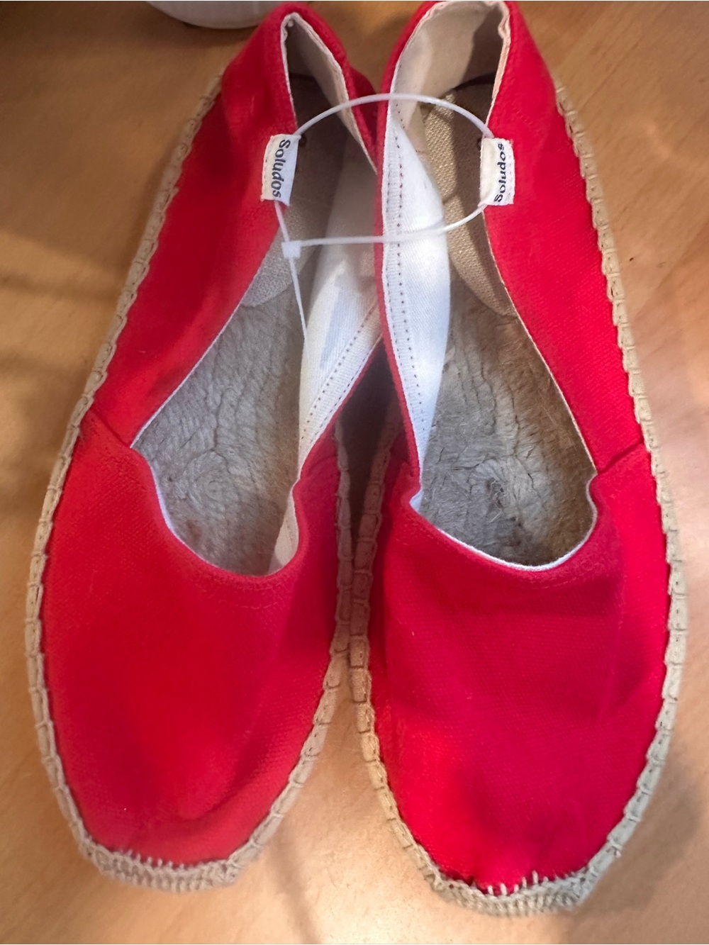 Soludos Bright Red Canvas Espadrilles